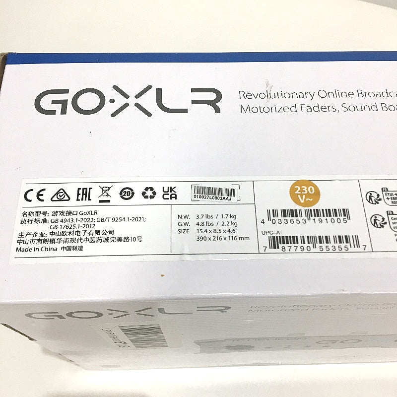 TC Helicon GoXLR Online Broadcaster Platform 4 Channel Mixer White DEMO