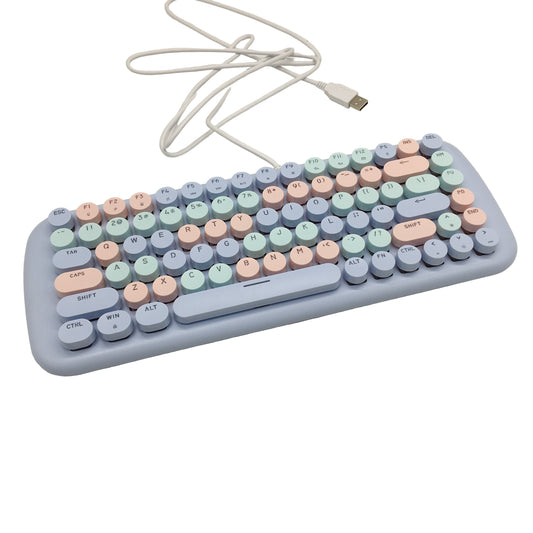 Mofii Candy M Wired White Light Mechanical Keyboard in Pastel Blue NEW
