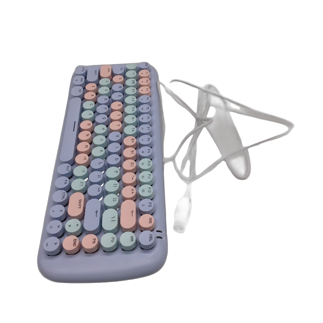Mofii Candy M Wired White Light Mechanical Keyboard in Pastel Blue NEW