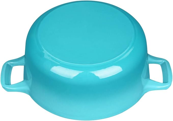 La Cuisine 20cm Enameled Cast Iron Dutch Oven Casserole Pot in Pale Blue NEW