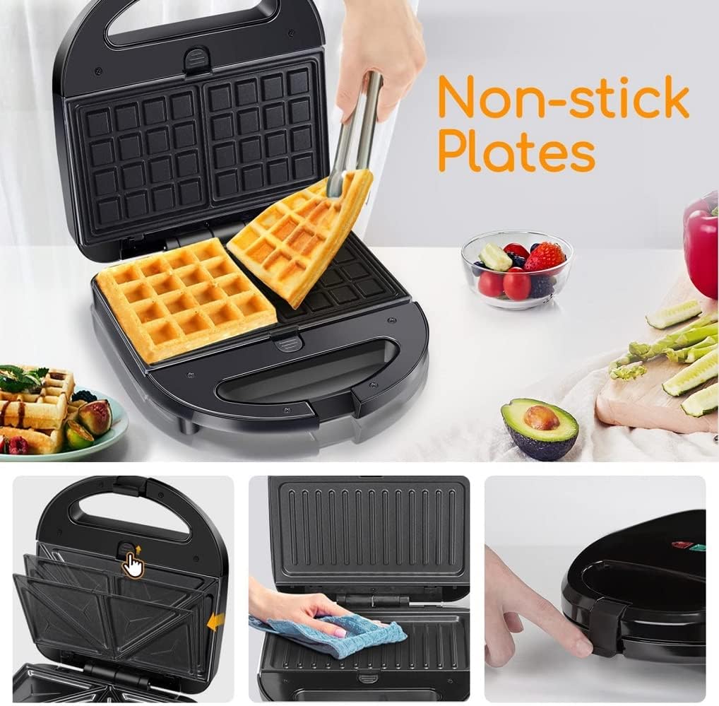 Sokany 6 in 1 Multifunctional Non Stick Plate Fast Cooking Sandwich Maker NEW