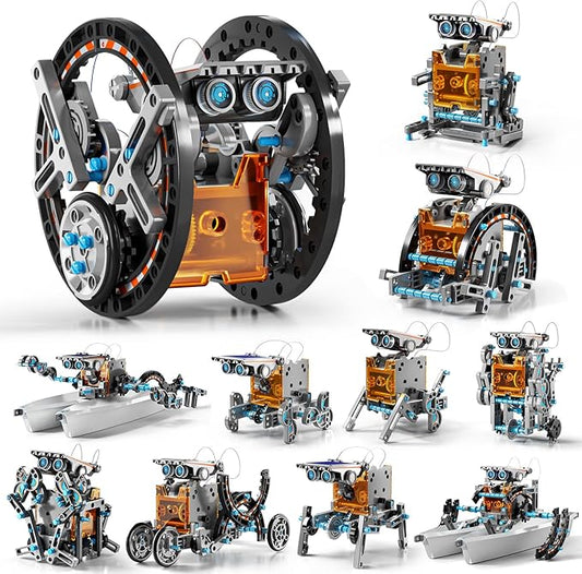 Mskoler 12 in 1 190pcs Solar Powered Robot Building Kit Ages 8 Plus NEW