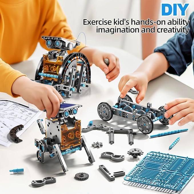Mskoler 12 in 1 190pcs Solar Powered Robot Building Kit Ages 8 Plus NEW