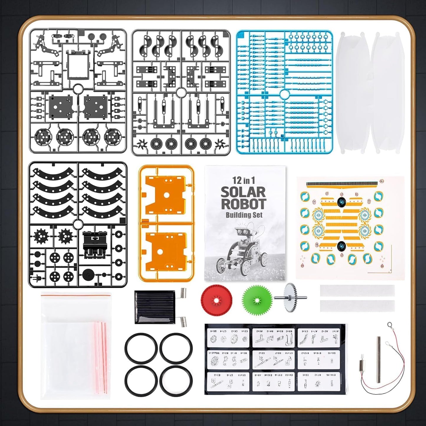Mskoler 12 in 1 190pcs Solar Powered Robot Building Kit Ages 8 Plus NEW