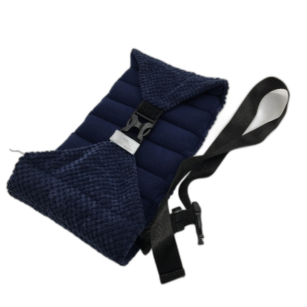 Uncn Microwavable Natural Filling Hot Therapy Fleecey Weight Wrap Navy Blue NEW