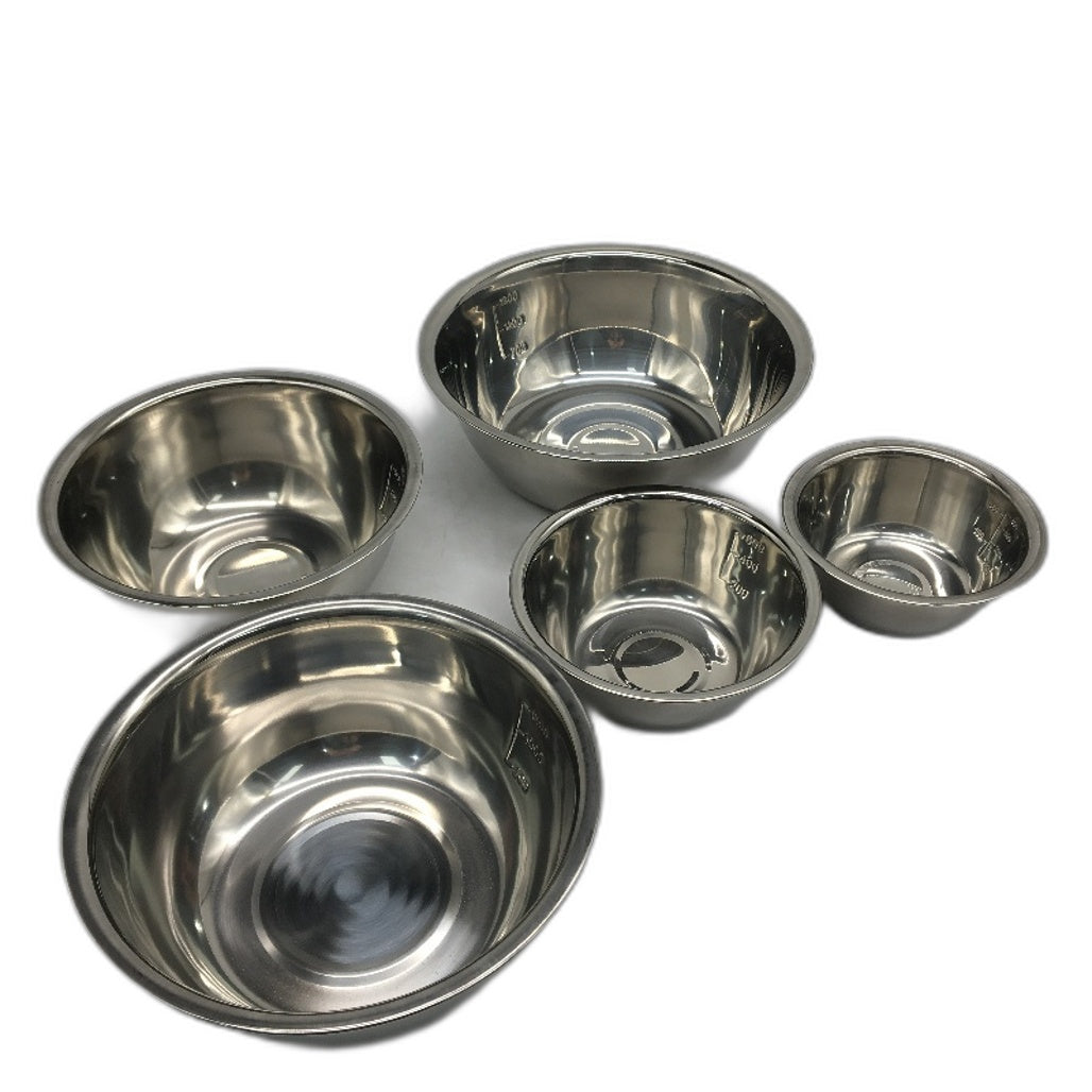 5 Piece Stainless Steel Kitchen Mixing Small Size Bowls Set NEW