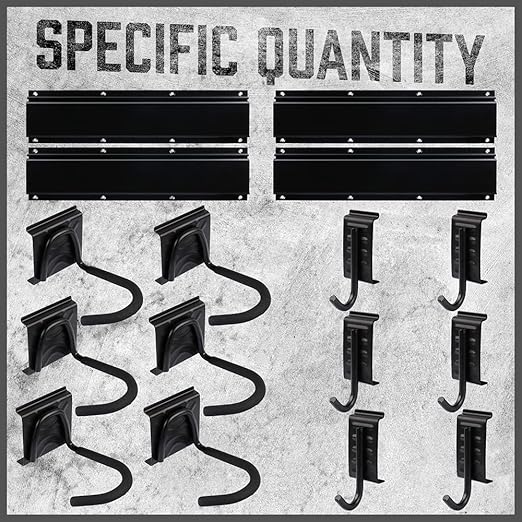 Horusdy 16 Piece Heavy Duty Garage Hook Kit Bike Storage Racks 600lbs Max NEW