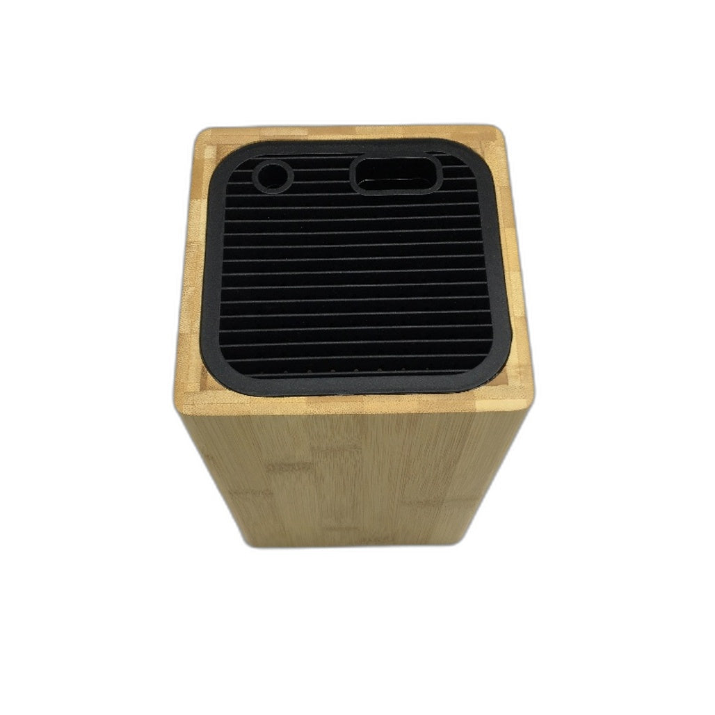 Kitchendao Antislip Space Saving Universal Bamboo Wood Knife Block NEW