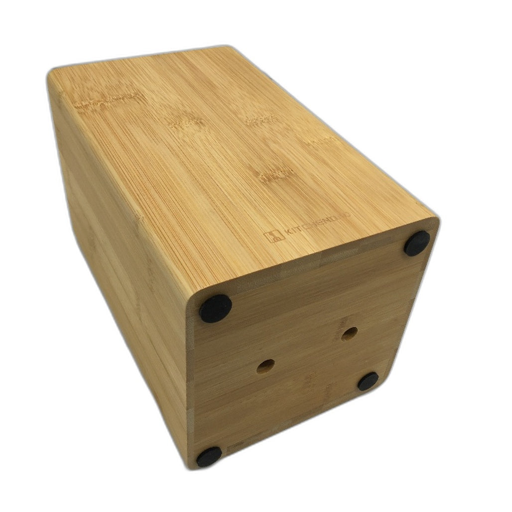 Kitchendao Antislip Space Saving Universal Bamboo Wood Knife Block NEW