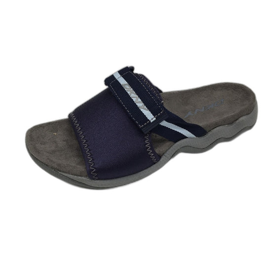 DKNY Mulberry Lycra Sapphire Navy Slide Slip On Sandal Shoe Ladies Size 6 NEW