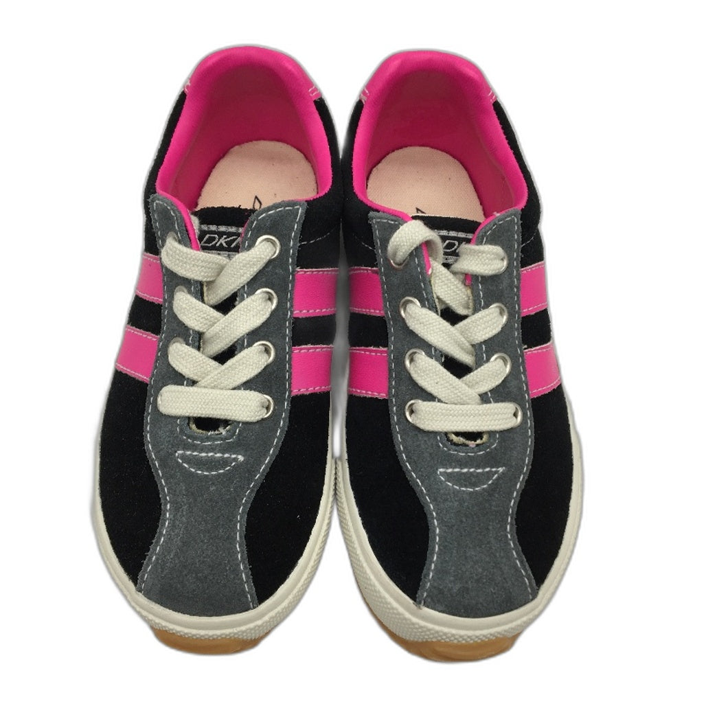 DKNY Black Suede Leather Skateboard Shoe Sneaker Style Toddler Kids Size 10 NEW