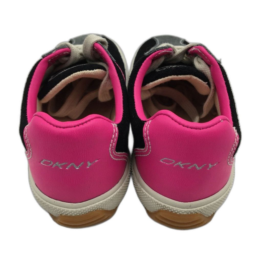 DKNY Black Suede Leather Skateboard Shoe Sneaker Style Toddler Kids Size 10 NEW