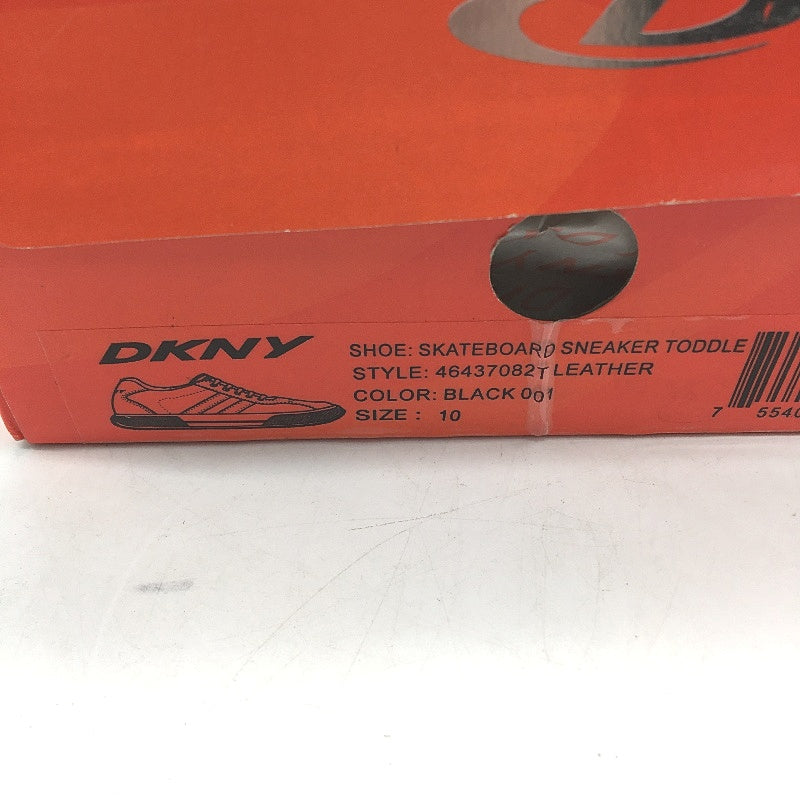 DKNY Black Suede Leather Skateboard Shoe Sneaker Style Toddler Kids Size 10 NEW