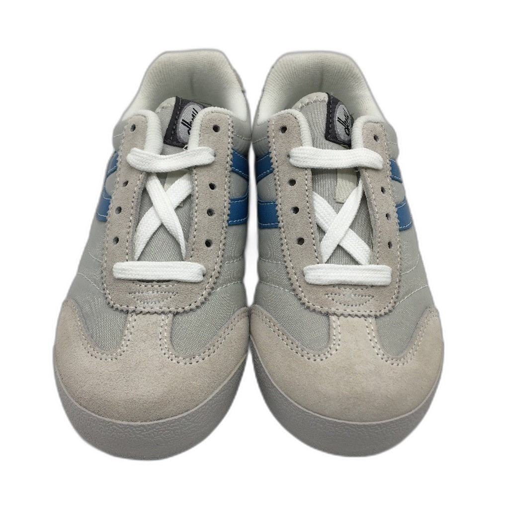 DKNY Grey Leather & Material Trainer Lace Up Sneaker Shoe Kids Size 2 21cm NEW
