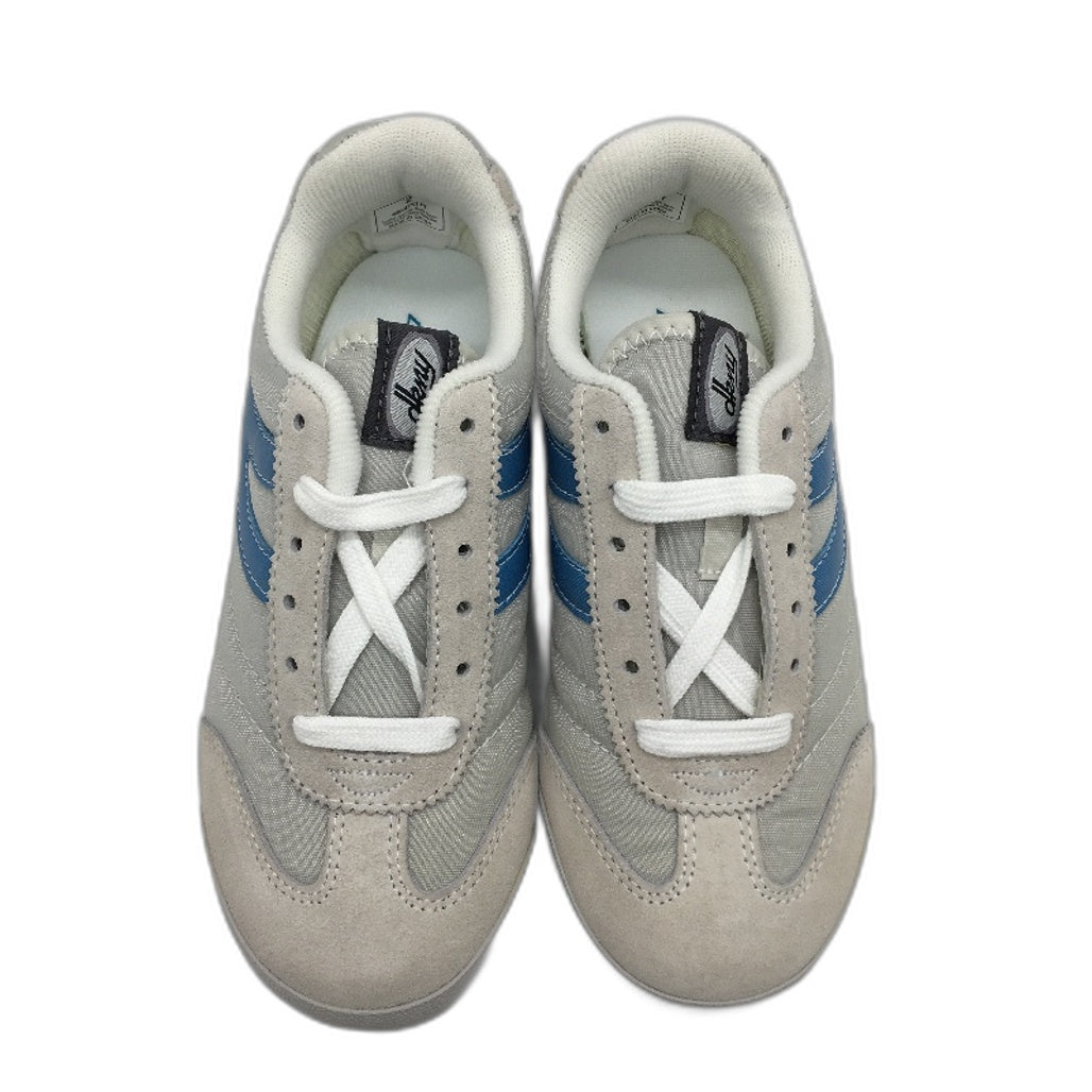 DKNY Grey Leather & Material Trainer Lace Up Sneaker Shoe Kids Size 2 21cm NEW