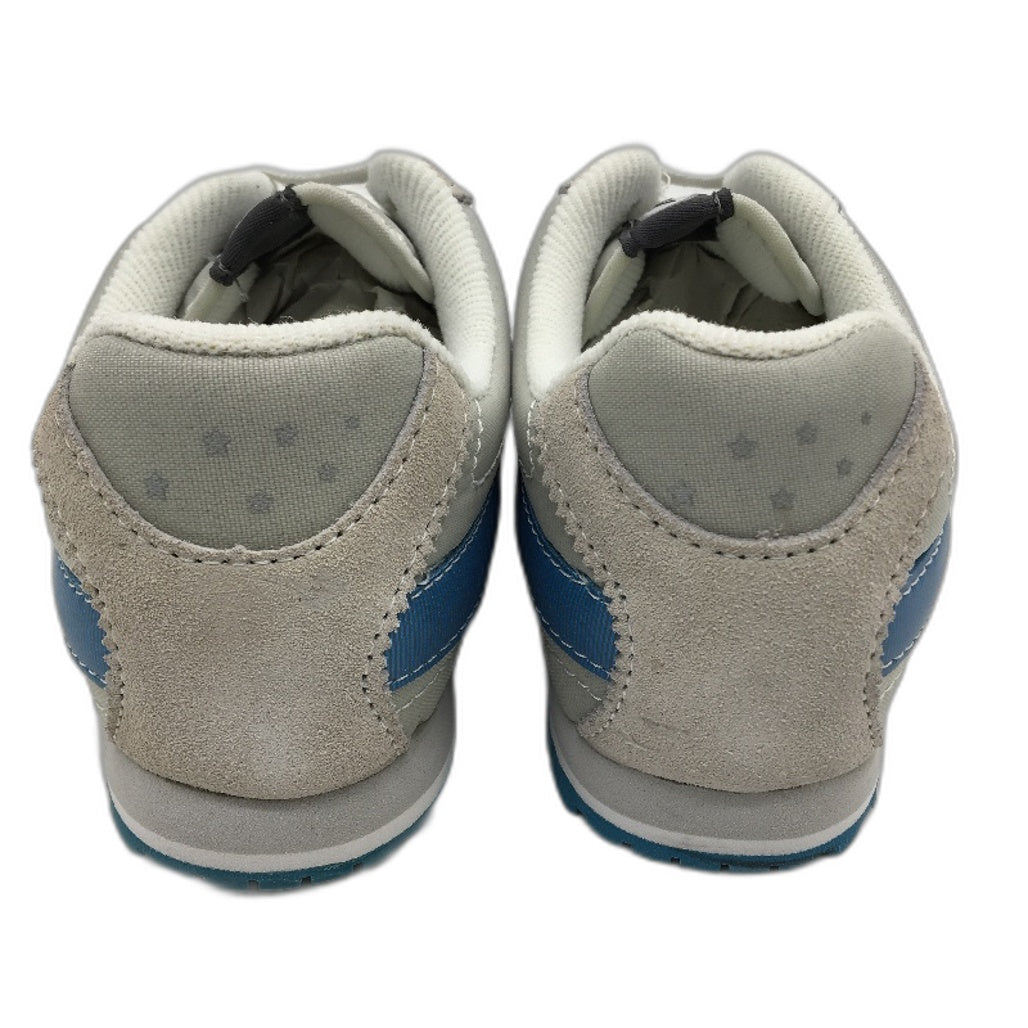 DKNY Grey Leather & Material Trainer Lace Up Sneaker Shoe Kids Size 2 21cm NEW