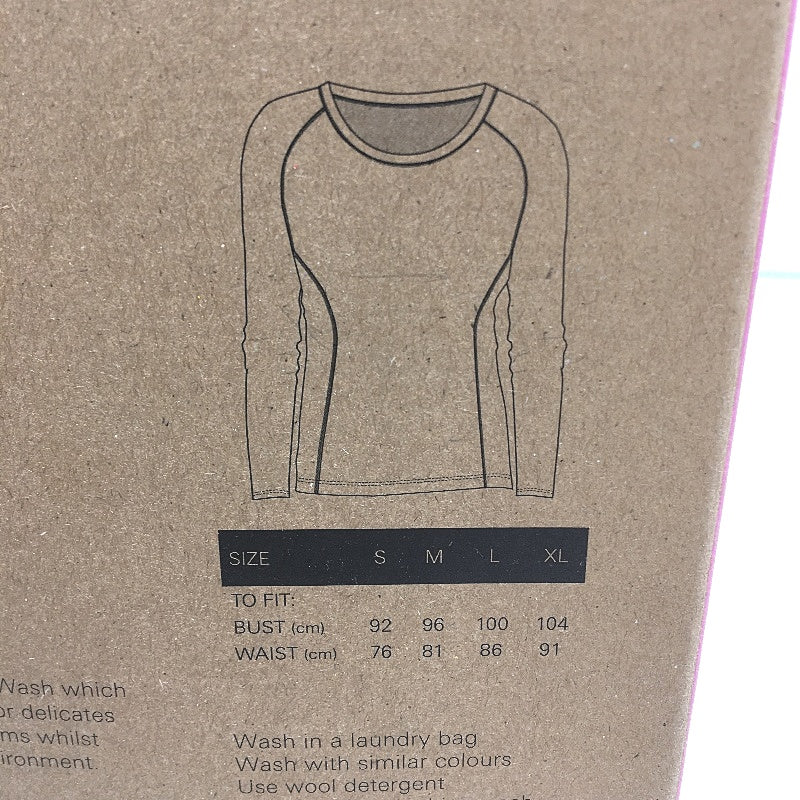 Crane Performance 100% Merino Wool Grey Long Sleeve Thermal Top Ladies Sze S NEW