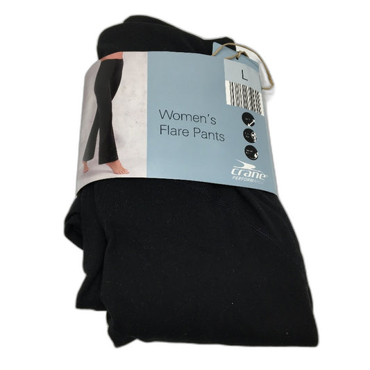 Crane Performance Black Stretch Moisture Regulating Flare Pants Ladies Sze L NEW