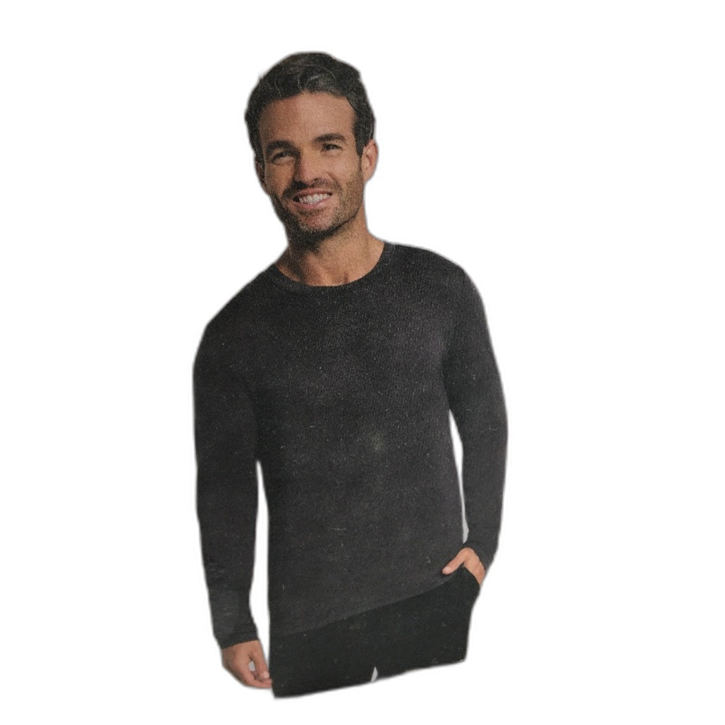 Crane Performance 100% Merino Fine Wool Grey Long Sleeve Top Mens Size M NEW