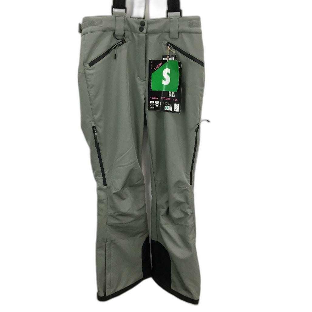 Crane Performance Moss Green Detachable Braces Ski Pants Ladies Size Small NEW