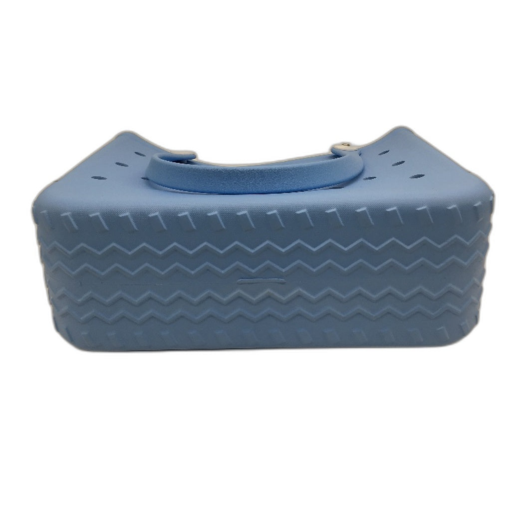 Light Blue EVA Durable Waterproof Rubber Tread Base Sandproof Beach Tote NEW