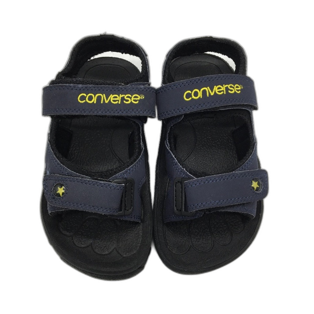 Converse Navy Fabric Easy Strap Kids Sports Sandal Size US 1 EUR 31.5 19cm NEW