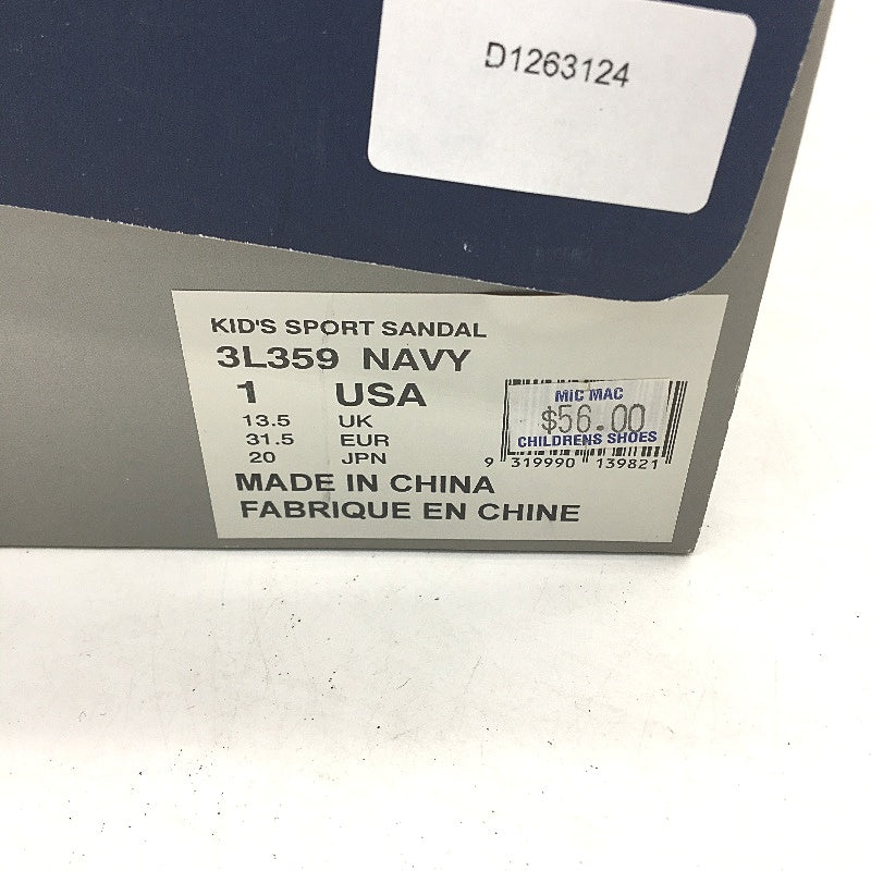 Converse Navy Fabric Easy Strap Kids Sports Sandal Size US 1 EUR 31.5 19cm NEW