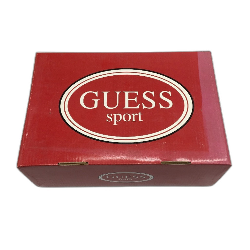 Guess Leather White & Pink Stripe Sneaker Shoe Girls Youth Size US 3 EUR 35 NEW