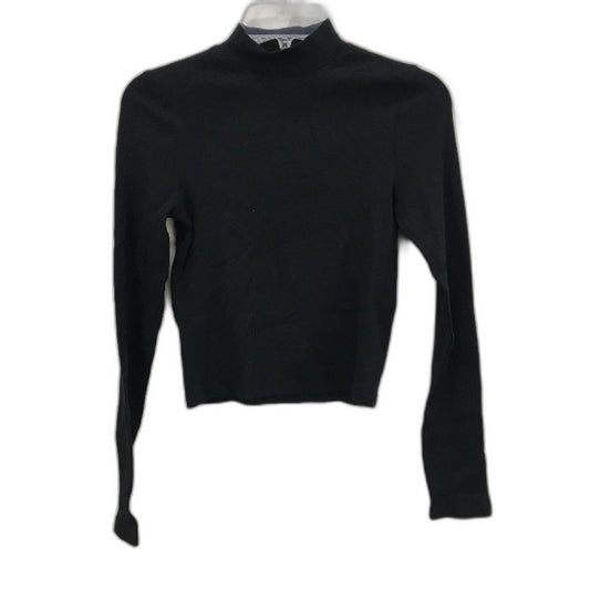 General Pants Long Sleeve Ribbed Black High Neck Stretch Shirt Ladies Size Large