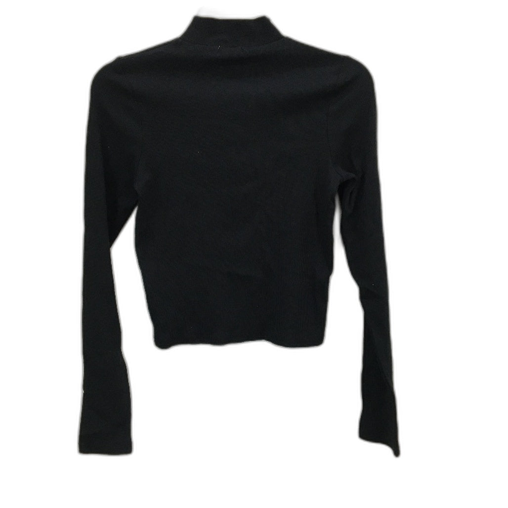 General Pants Long Sleeve Ribbed Black High Neck Stretch Shirt Ladies Size Large