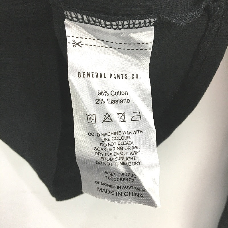 General Pants Long Sleeve Ribbed Black High Neck Stretch Shirt Ladies Size Large