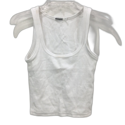 General Pants White Cropped Tank Top Plain Ribbed Ladies Size Small