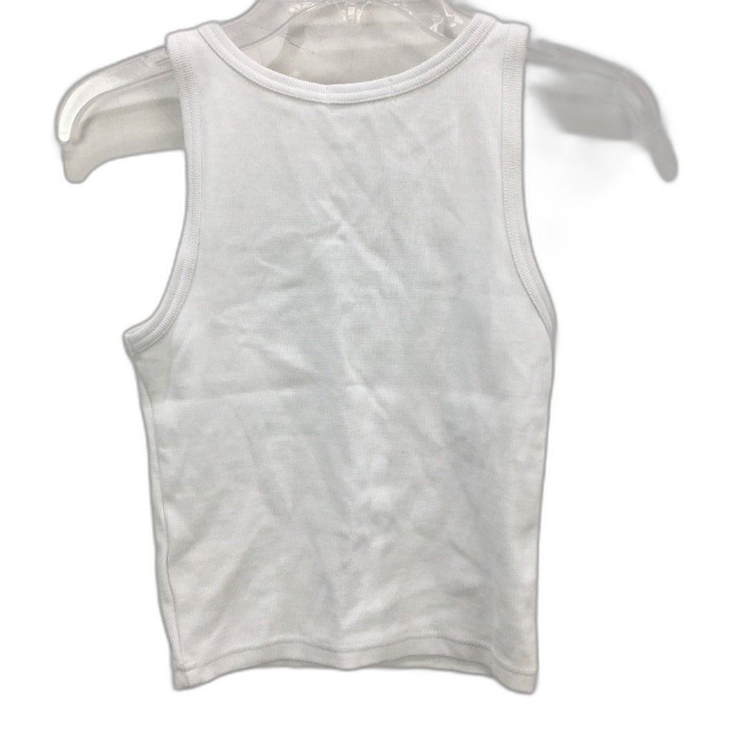 General Pants White Cropped Tank Top Plain Ribbed Ladies Size Small