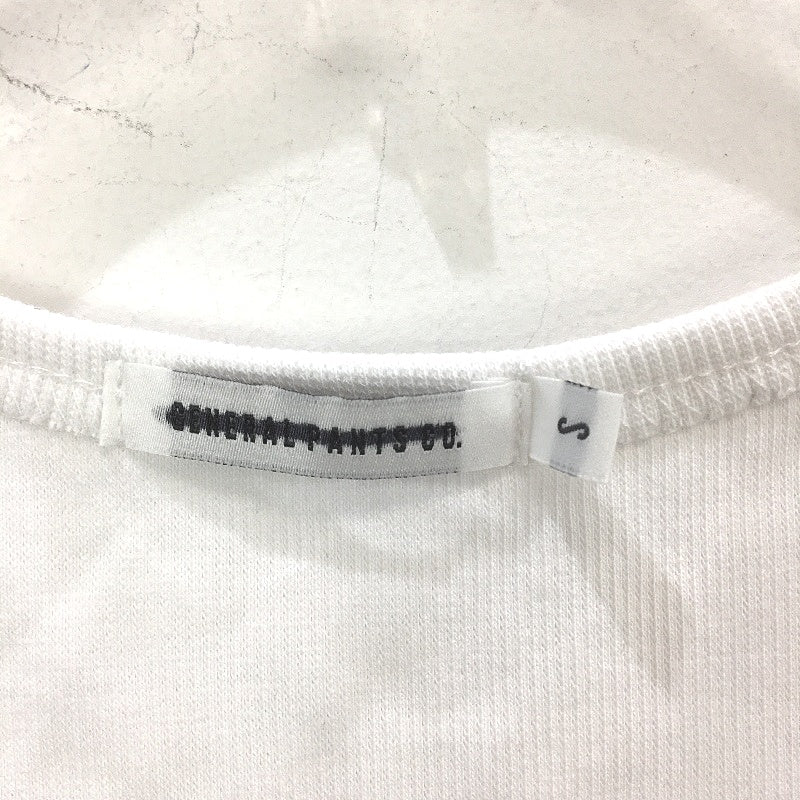 General Pants White Cropped Tank Top Plain Ribbed Ladies Size Small