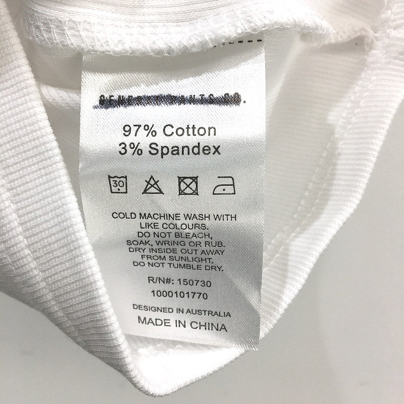 General Pants White Cropped Tank Top Plain Ribbed Ladies Size Small