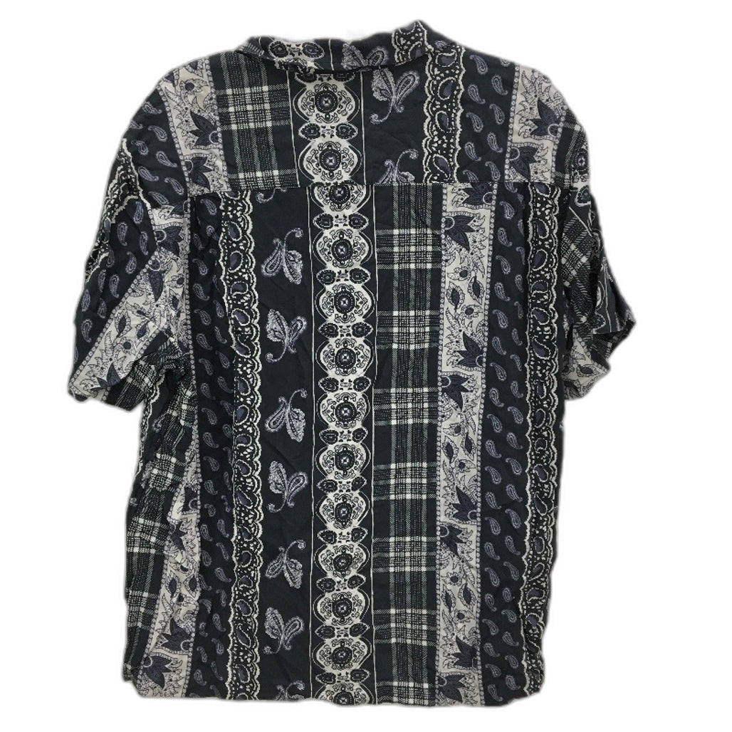 Stussy Blue & Grey Floral Patterned Button-Up Casual Shirt Mens Size L
