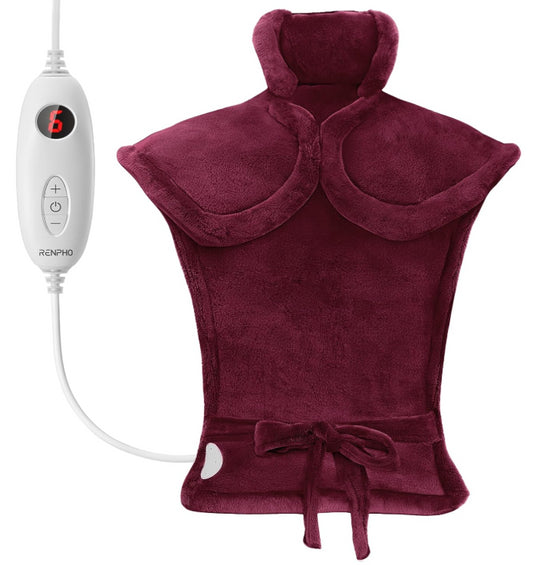 Renpho Neck & Shoulder Electric Heating Pad Red Model: R-U008 NEW