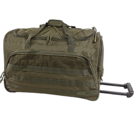 Highland Tactical Squad Rolling Duffel Bag Soft Suitcase Army Green