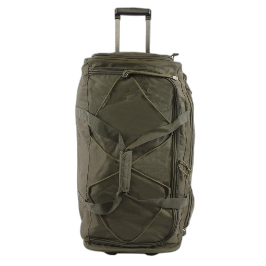 Highland Tactical Squad Rolling Duffel Bag Soft Suitcase Army Green