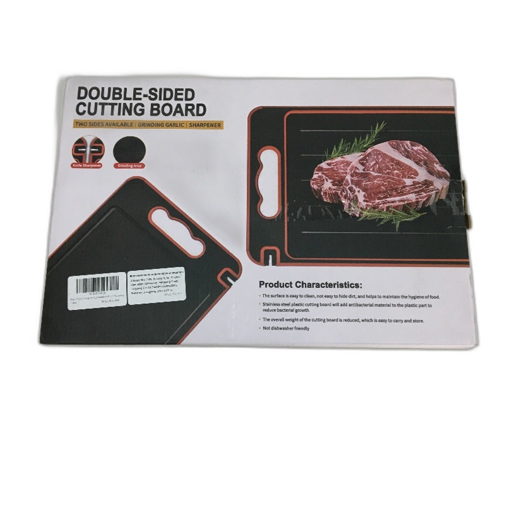 Double Sided Cutting Board Stainless Steel Chopping Board With Knife Sharpener