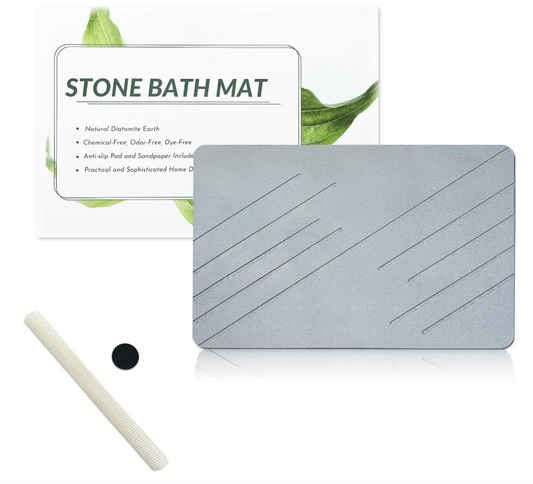 Marakruki Stone Bath Mat Natural Diatomite Quick Drying Solid Mat Non-Slip