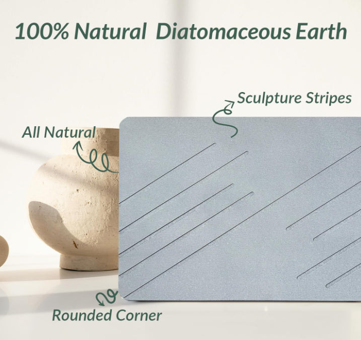 Marakruki Stone Bath Mat Natural Diatomite Quick Drying Solid Mat Non-Slip