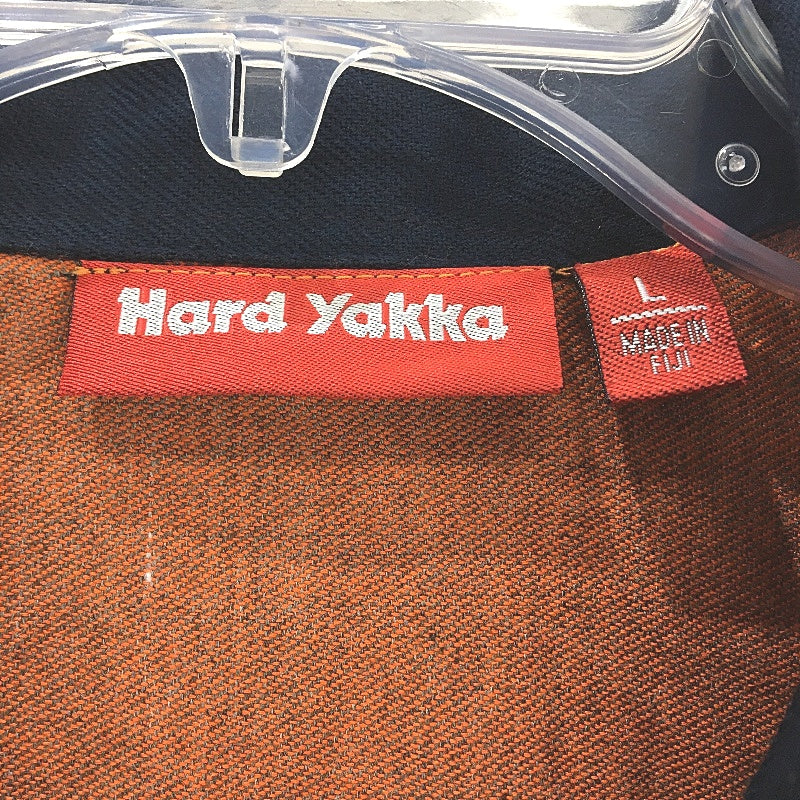 Hard Yakka Orange Hi-Vis 2 Tone Long Sleeve Button Up Work Shirt Mens Size Large