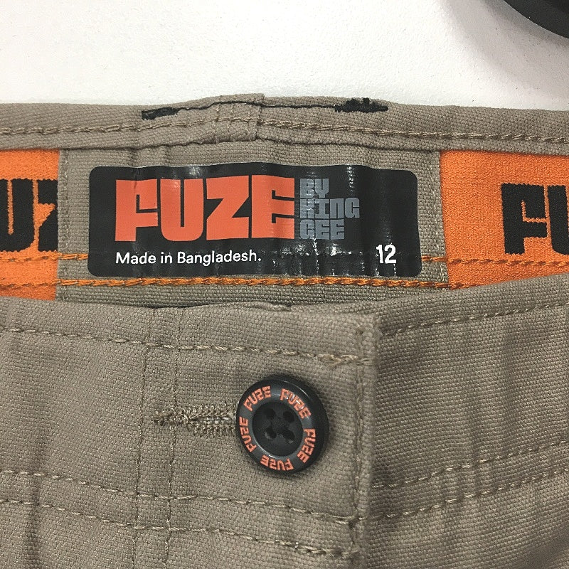 FUZE By King Gee Desert Khaki Cargo Work Pants Ladies Size AU 12