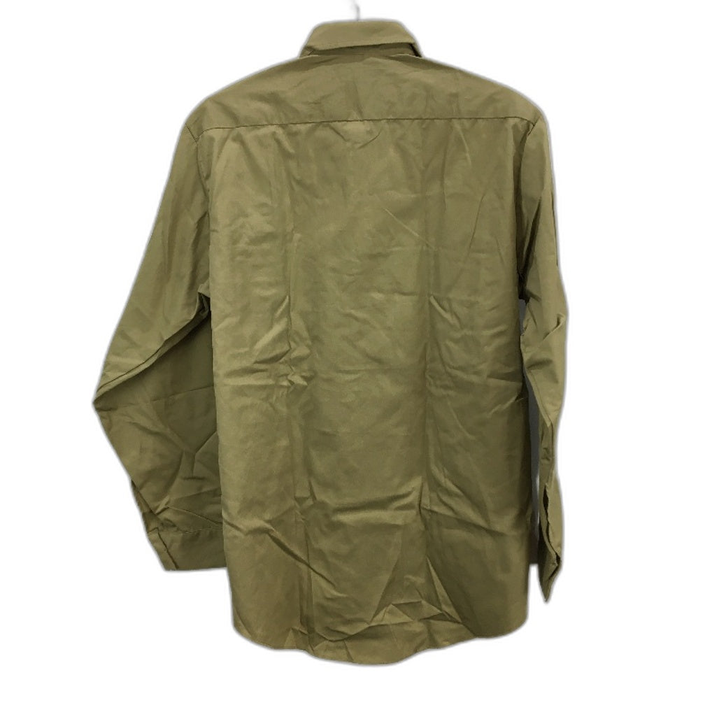 Hard Yakka Khaki Long Sleeve Button Up Drill Work Shirt Mens Size Medium