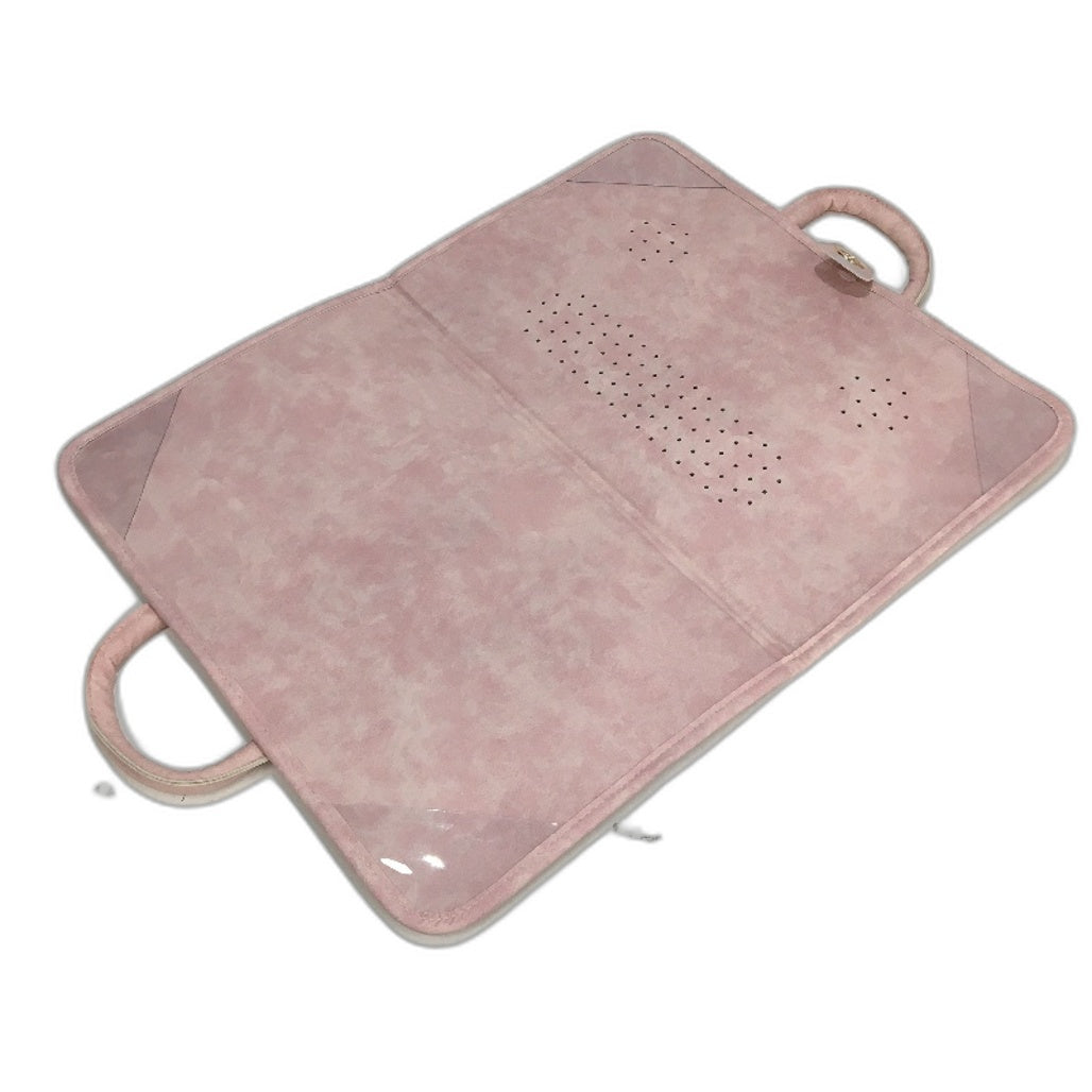 Faux Leather Pink Laptop Sleeve Protector Bag With Handle Waterproof Carry Case