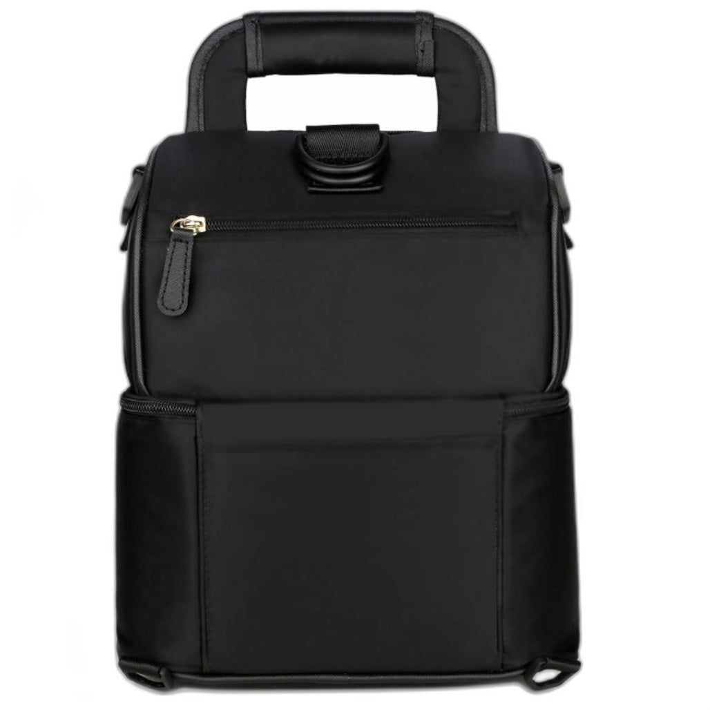 Baby Bottle Cooler Bag Black Insulated Portable Carry Bag Multi-Compartment