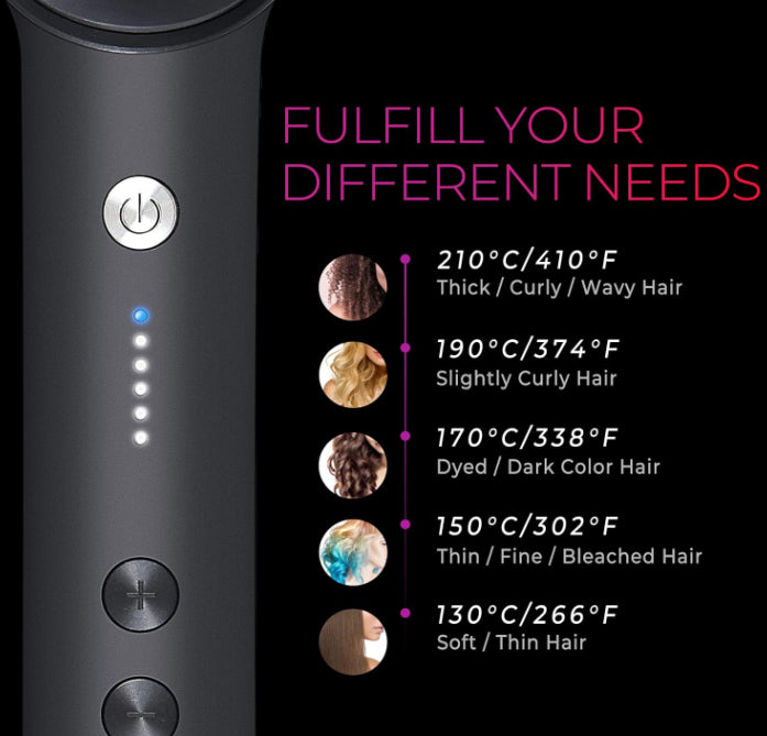 Tymo Hair Straightener Brush Fast Heating Built-In Comb Professional Styling