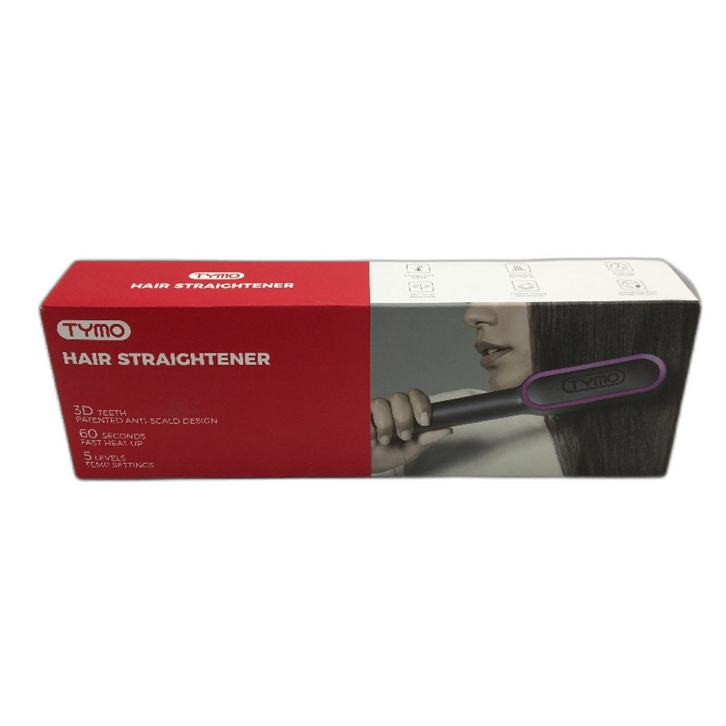 Tymo Hair Straightener Brush Fast Heating Built-In Comb Professional Styling