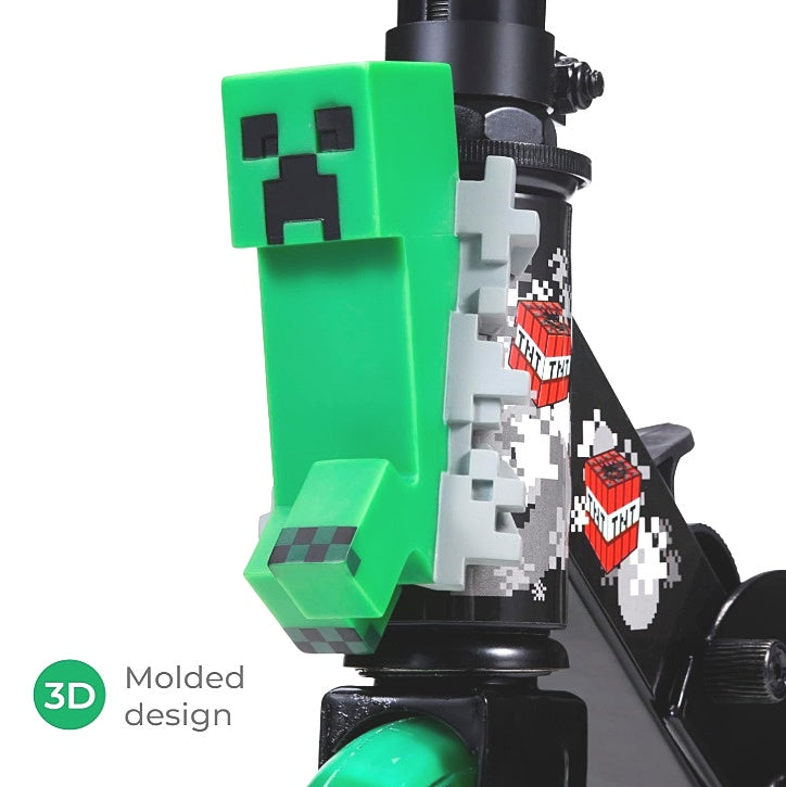 Minecraft Creeper Themed Kids Scooter 2-Wheel Light Up Foldable Toy